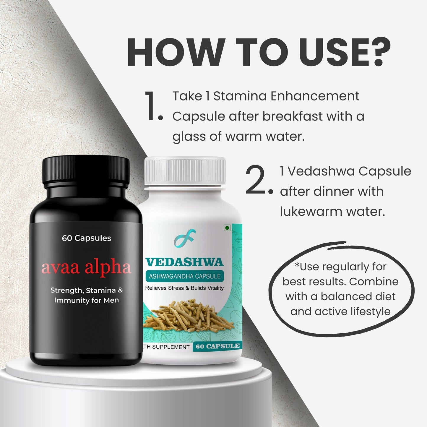 Stamina Enhancement + Vedashwa Ashwagandha Capsule