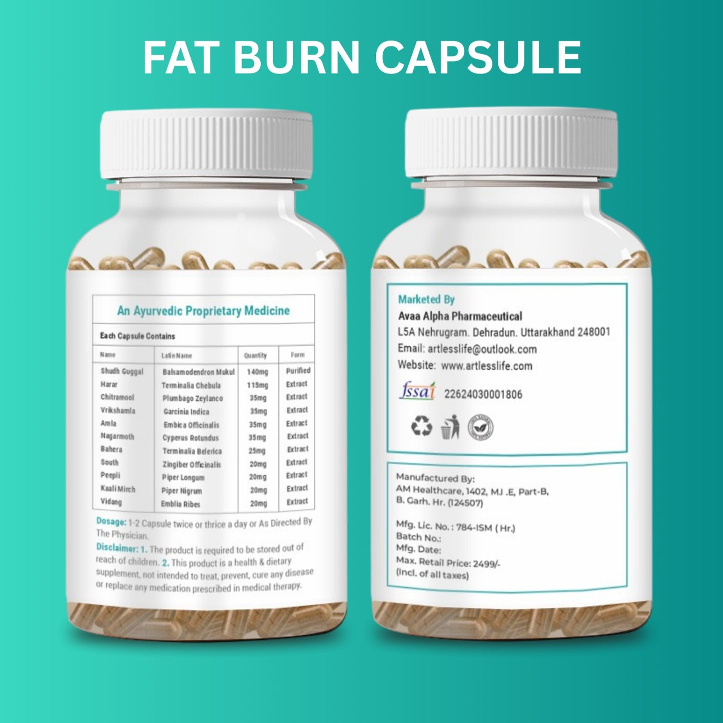 Vedashwa Ashwagandha + Artless Fat Burn Capsule